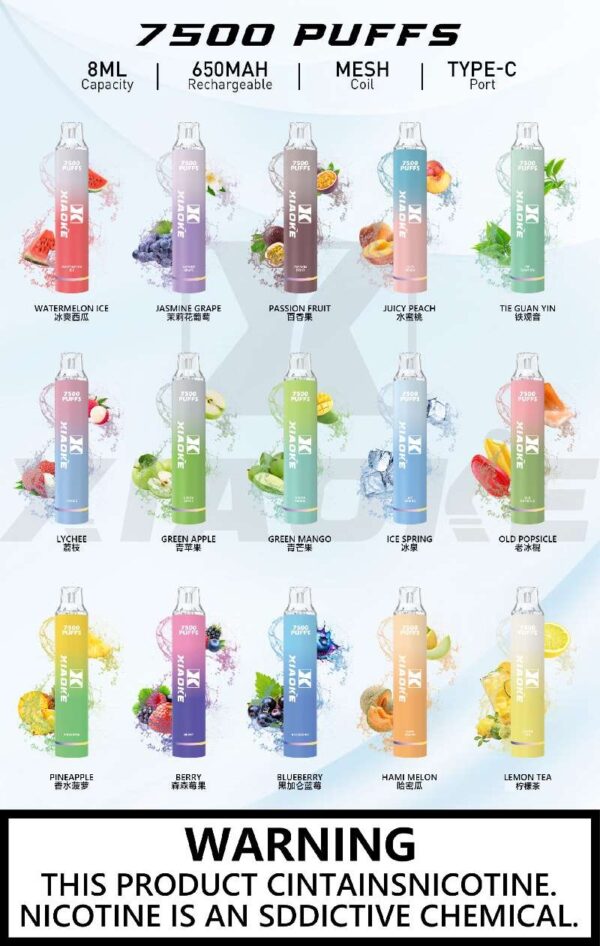 🔥梟客7500口一次性電子煙🔥 發光梟客7500口大容量拋棄式電子煙 | 吸入時 亮彩色跑馬燈 | 台灣現貨供應  | 711 貨到付款【滿十送一】